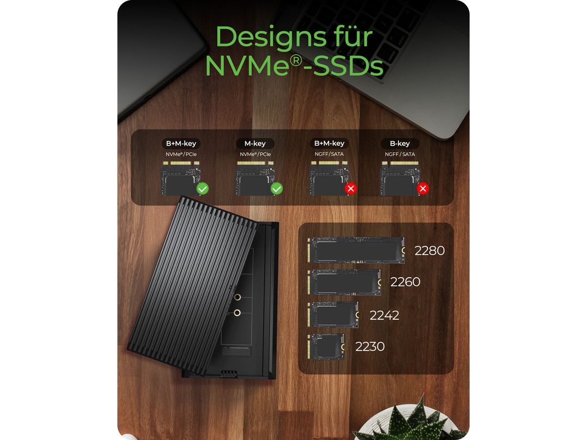 ICY BOX USB4 M.2 NVMe Gehäuse IB-1920M-C42 40 Gbit/s (4250078175209)