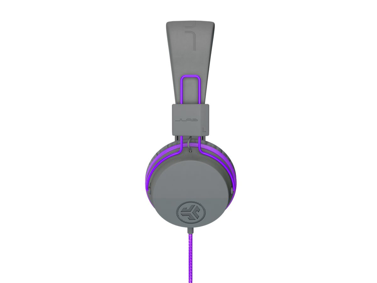 JLAB JBuddies Studio Kids On-Ear IEUHJKSTUDIORGRYPRP6 Wired, Grey/Purple (0812887015431)