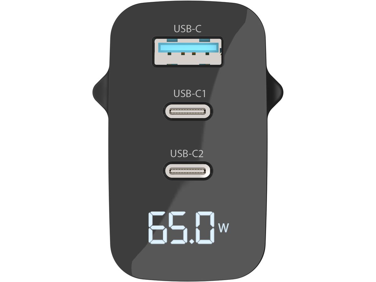 SITECOM 65W PD Wall Charger CH-1002 with LED display (8716502032006)