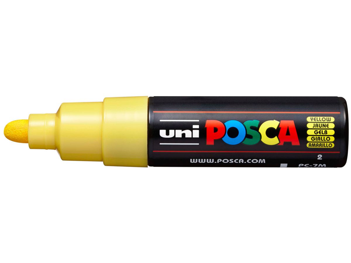 POSCA Marker 4.5-5.5mm PC-7M YELLOW jaune (4902778228265)