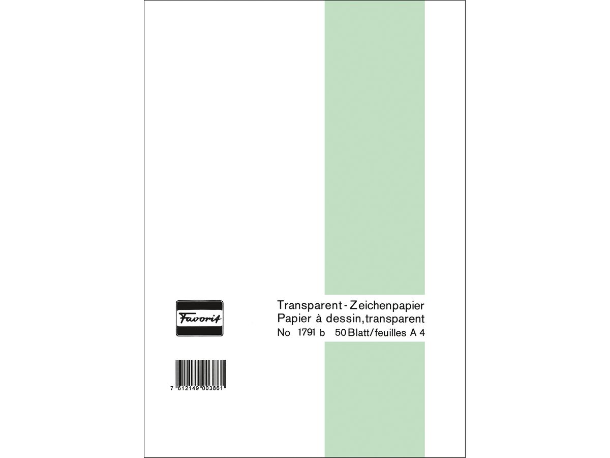 FAVORIT Carta trasparente A4 1791 B 60/65g 50 fogli (7612149003861)