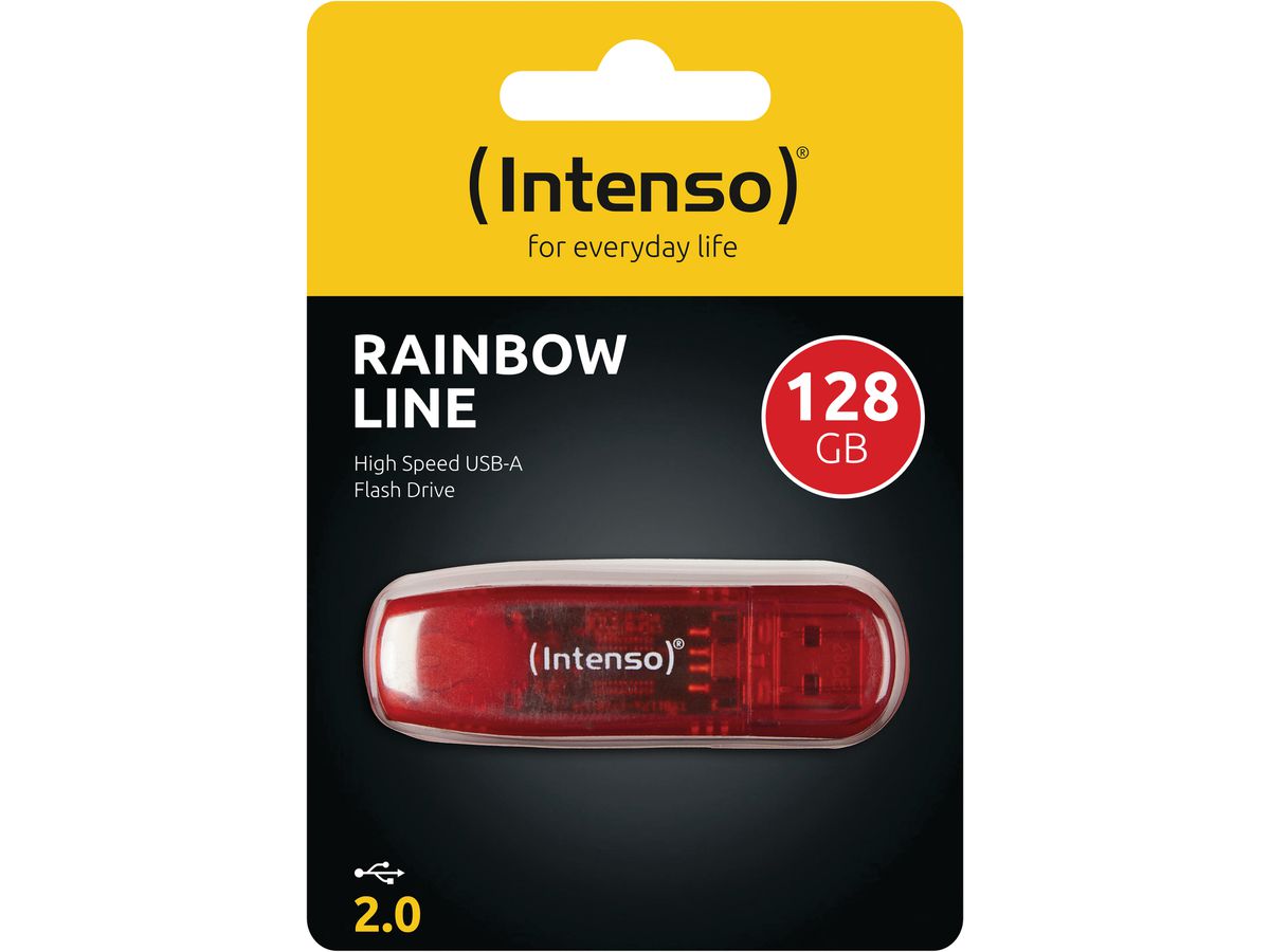INTENSO USB-Stick Rainbow Line 128GB 3502491 USB 2.0 red (4034303029976)