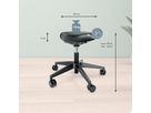 LEITZ Tabouret Ergo Active 6578-00-95 Avec roulettes, noir (4002432136100)