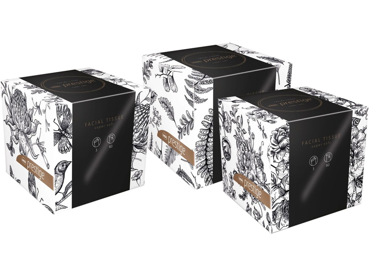 SATINO Kosmetiktücher Cube 210600 Prestige, 60 Tücher (4000735130108)