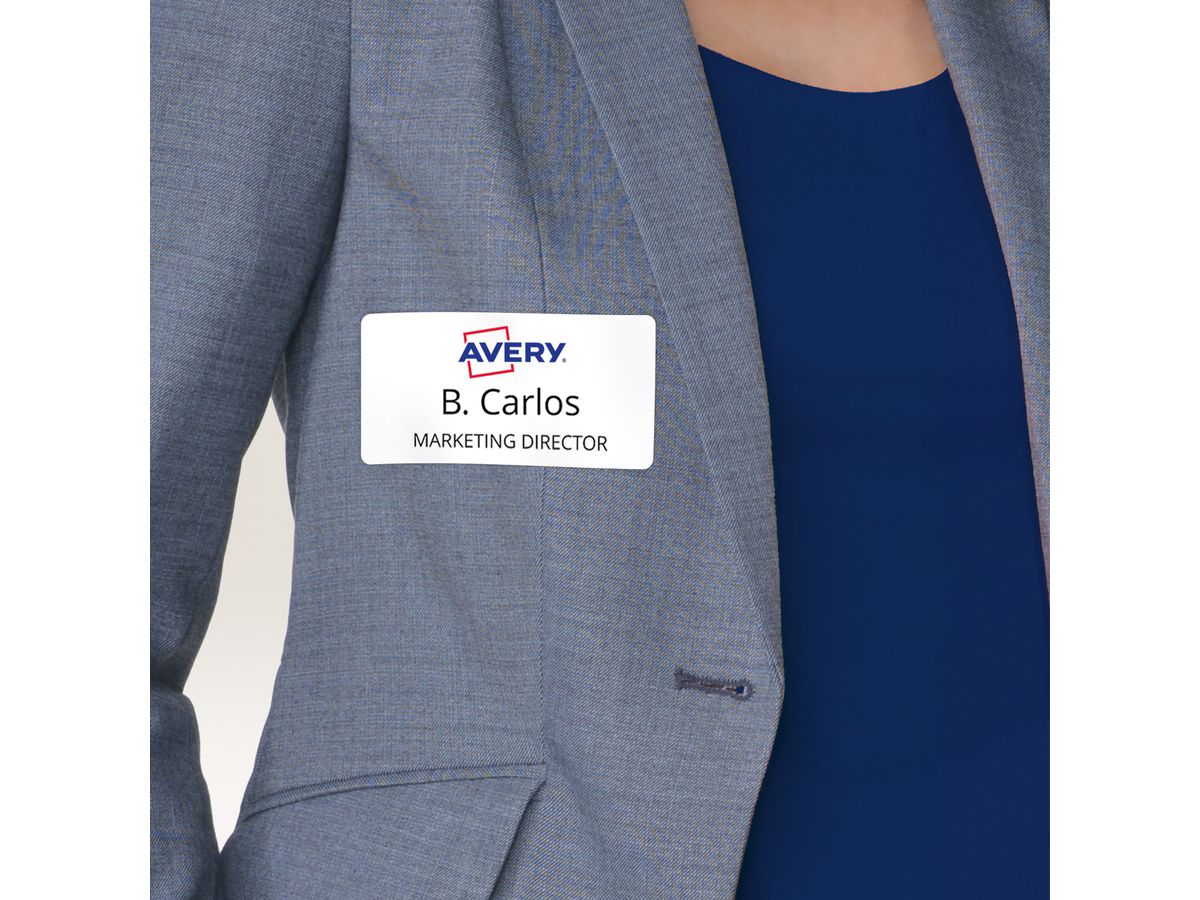 AVERY ZWECKFORM Etichette p. badges L4785-20 bianco 80x50mm 200 pezzi (4004182074831)