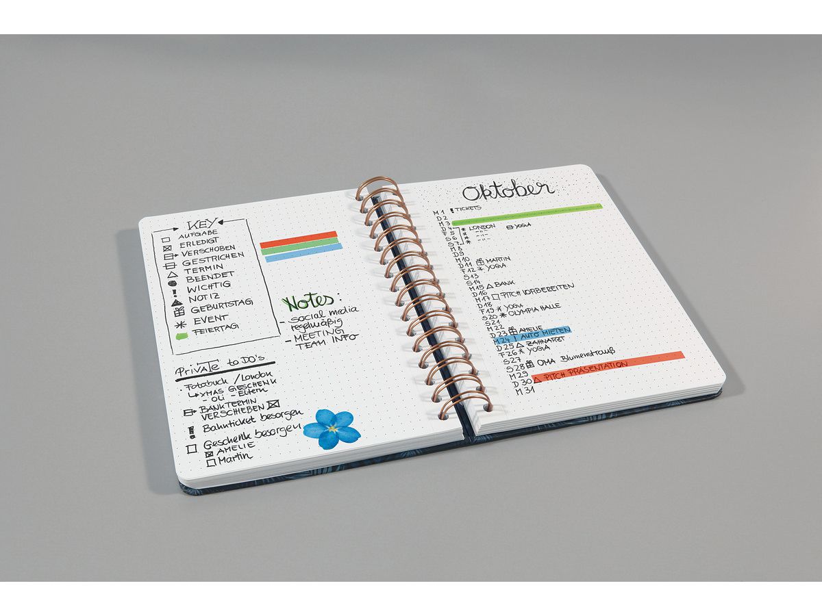 JOLIE Carnet Brush Marks JN611 pointé, 240 S., multic., A5 (4004360797736)