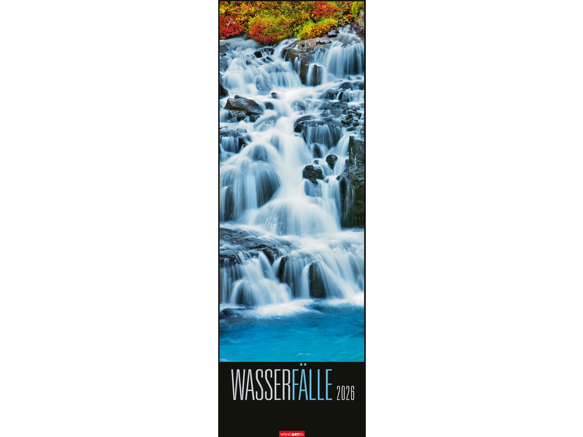 WEINGARTEN Bildkalender 2026 2951800+26 Wasserfälle DE 34x98cm (9783839901625)
