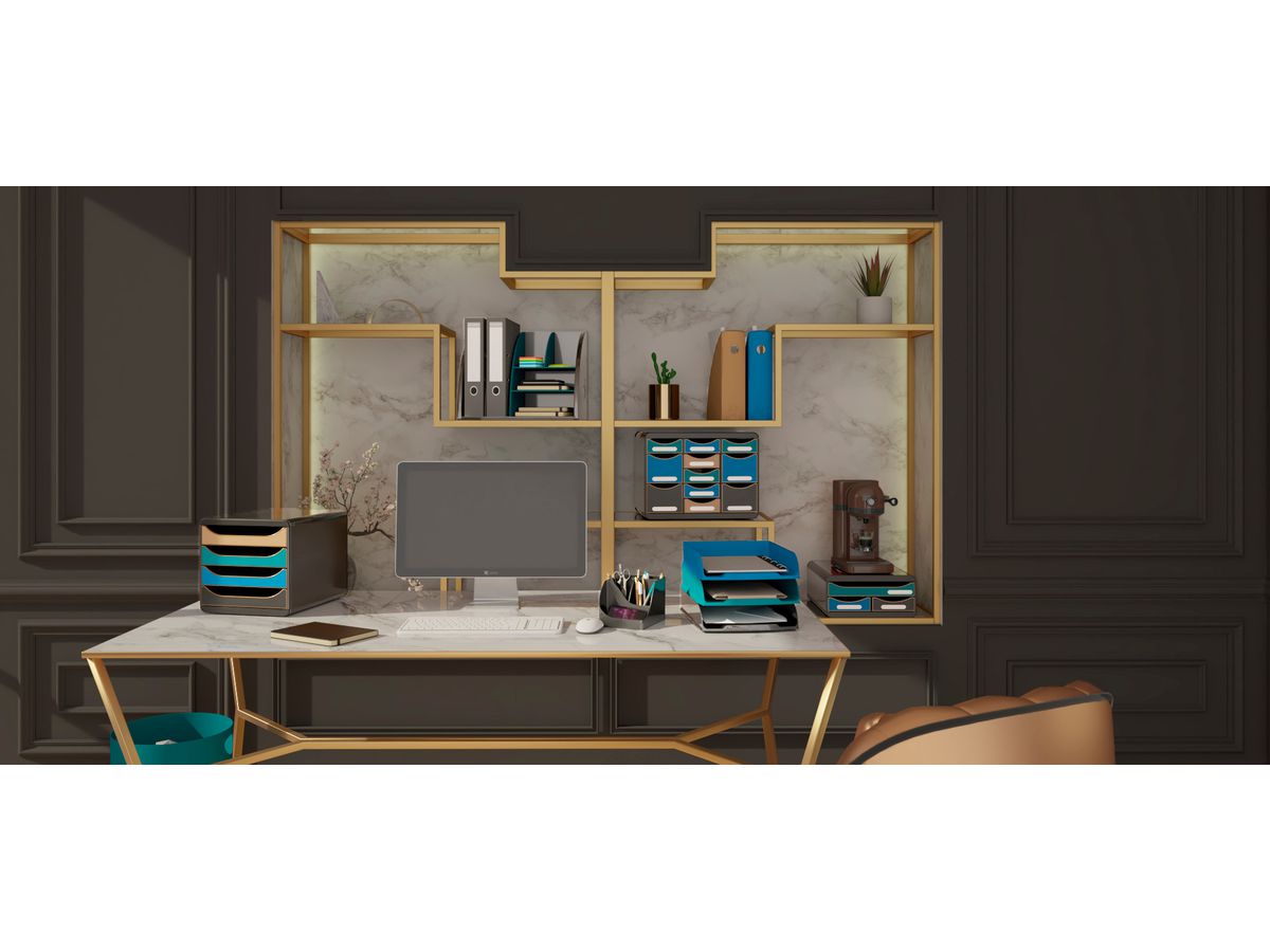 EXACOMPTA Astuccio Neo Deco 69514D nero 5 scomparti (9002493695146)