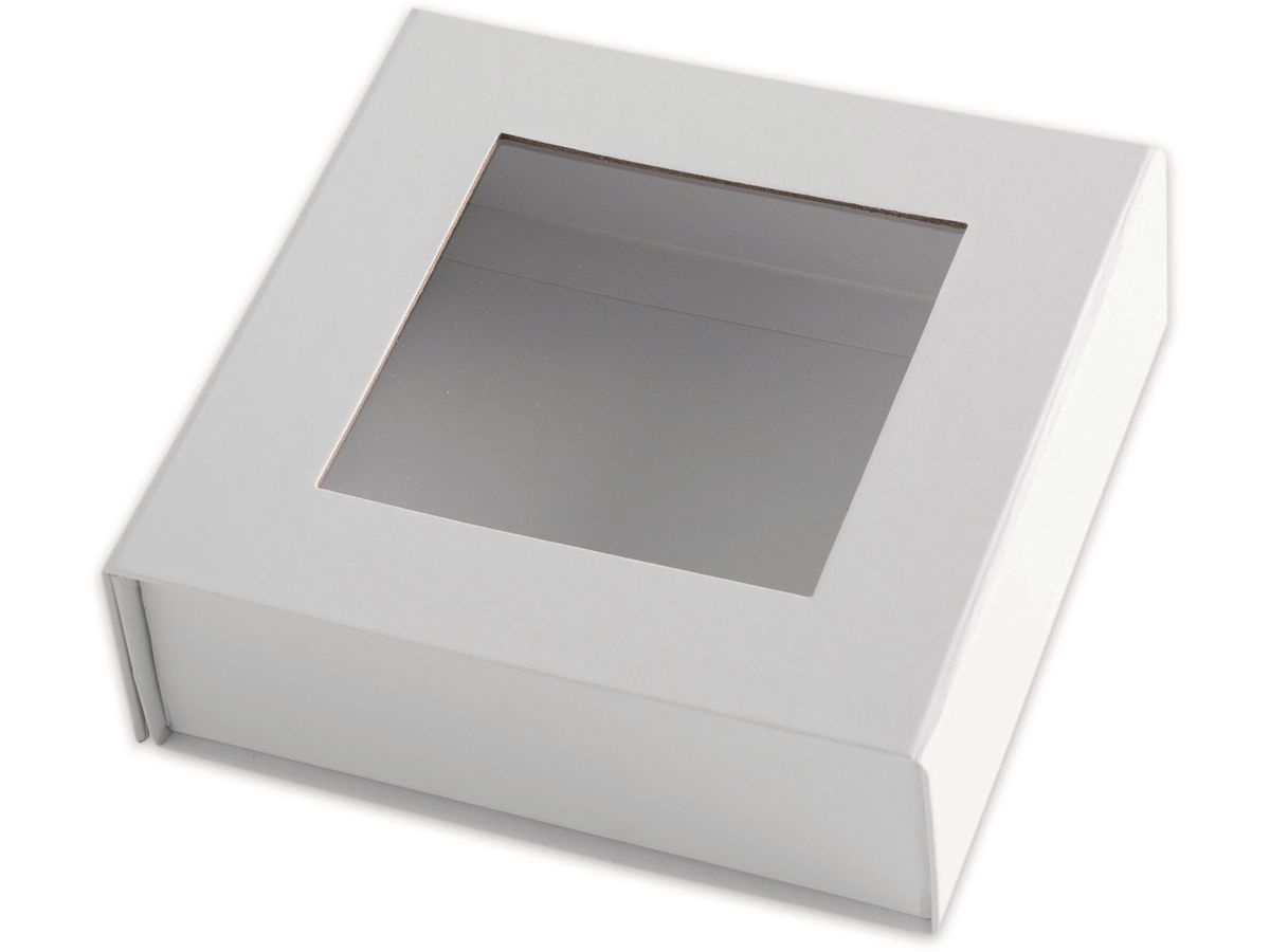 ELCO Geschenkbox m. grossem Fenster 82111.10 weiss, 15x15x5cm 5 Stk. (7611722021650)