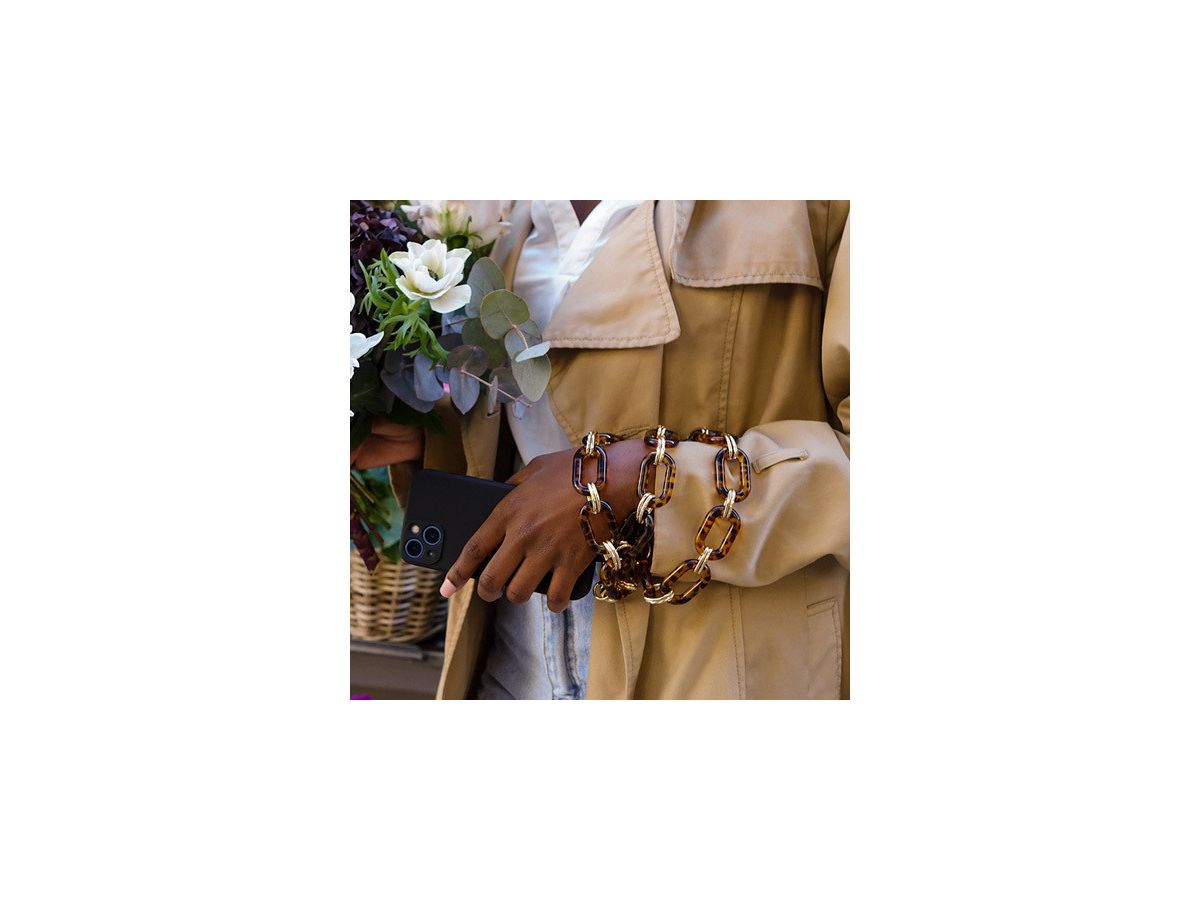 ZANAÉ Phone Wristlace Golden Stone 17448 Leopard & Gold animal print (3663838174489)