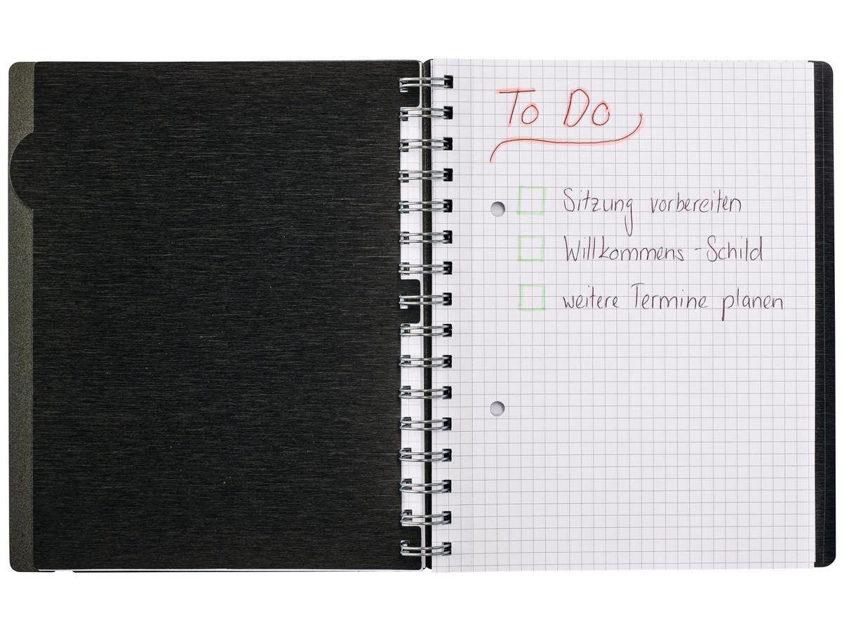 KOLMA Carnet LineaVerde A5 06.521.06 quadrillé, 70g/m2 noir (7611967060643)