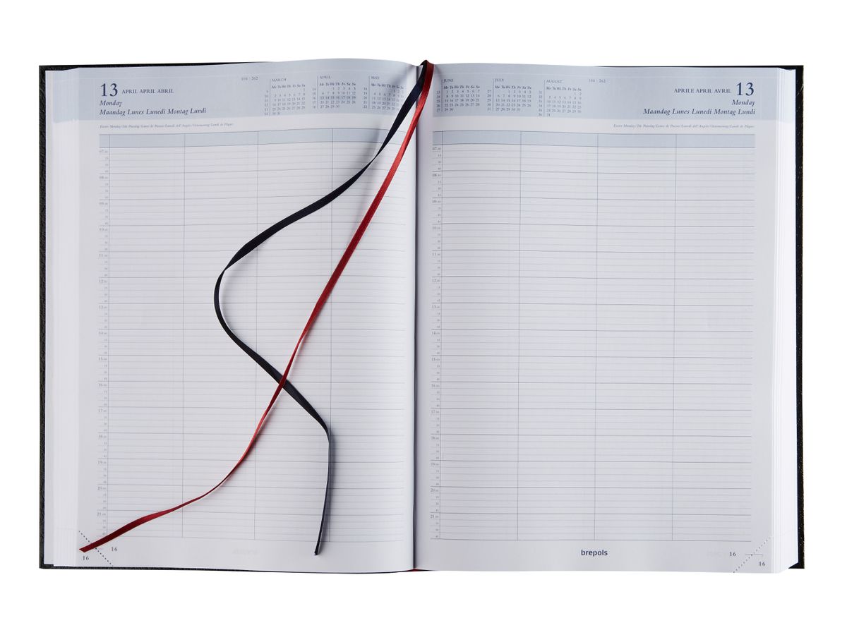 BREPOLS Agenda Bremax 2 Santex 2026 0.002.1345 1T/2S noir 21x29cm (5412303100311)
