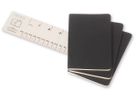 MOLESKINE Notizheft Cahier A6 704918 blanko, schwarz 3 Stück (9788883704918)