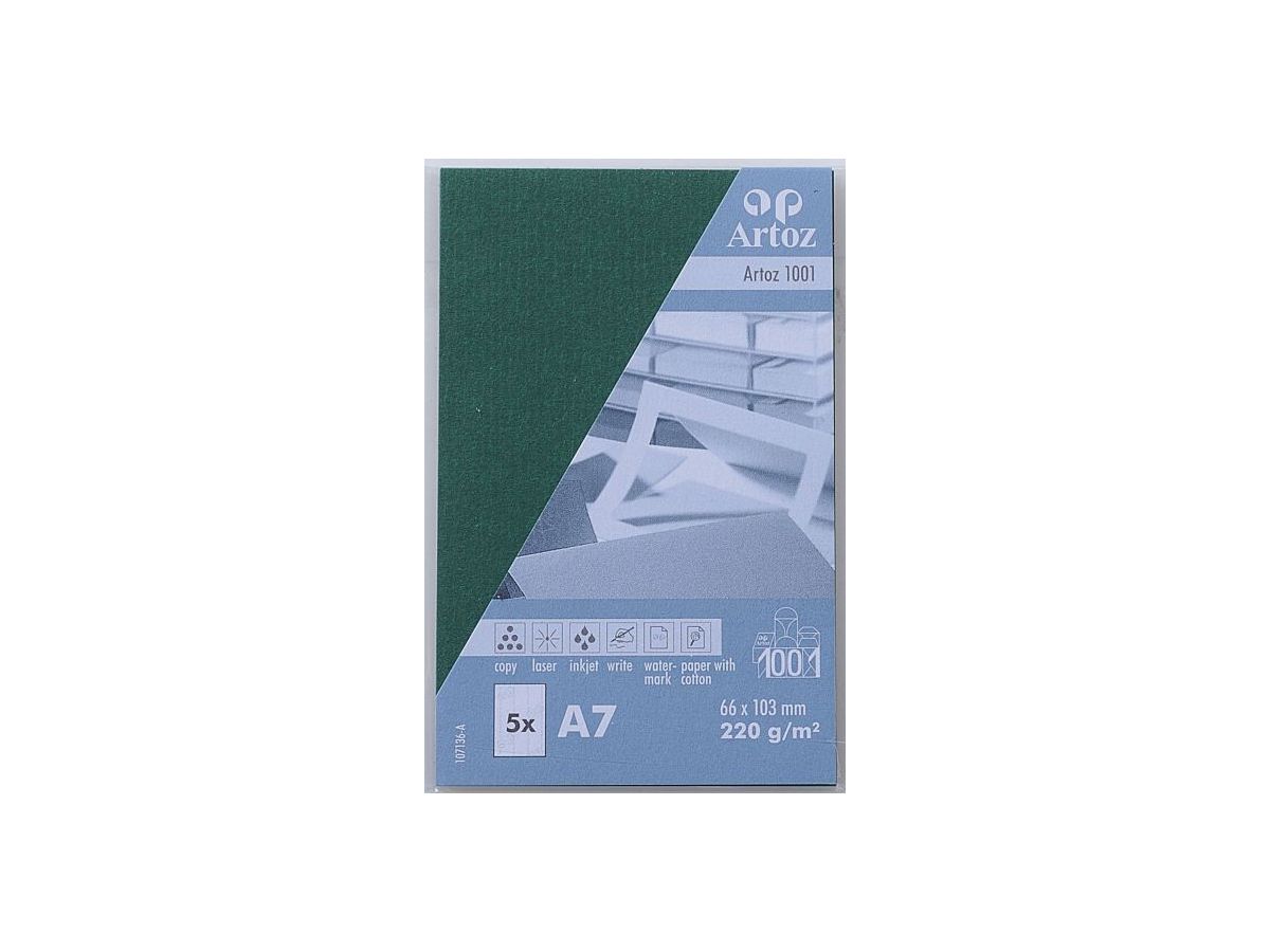 ARTOZ Cartes 1001 A7 107136143 220g, racing green 5 feuilles (7612450151282)