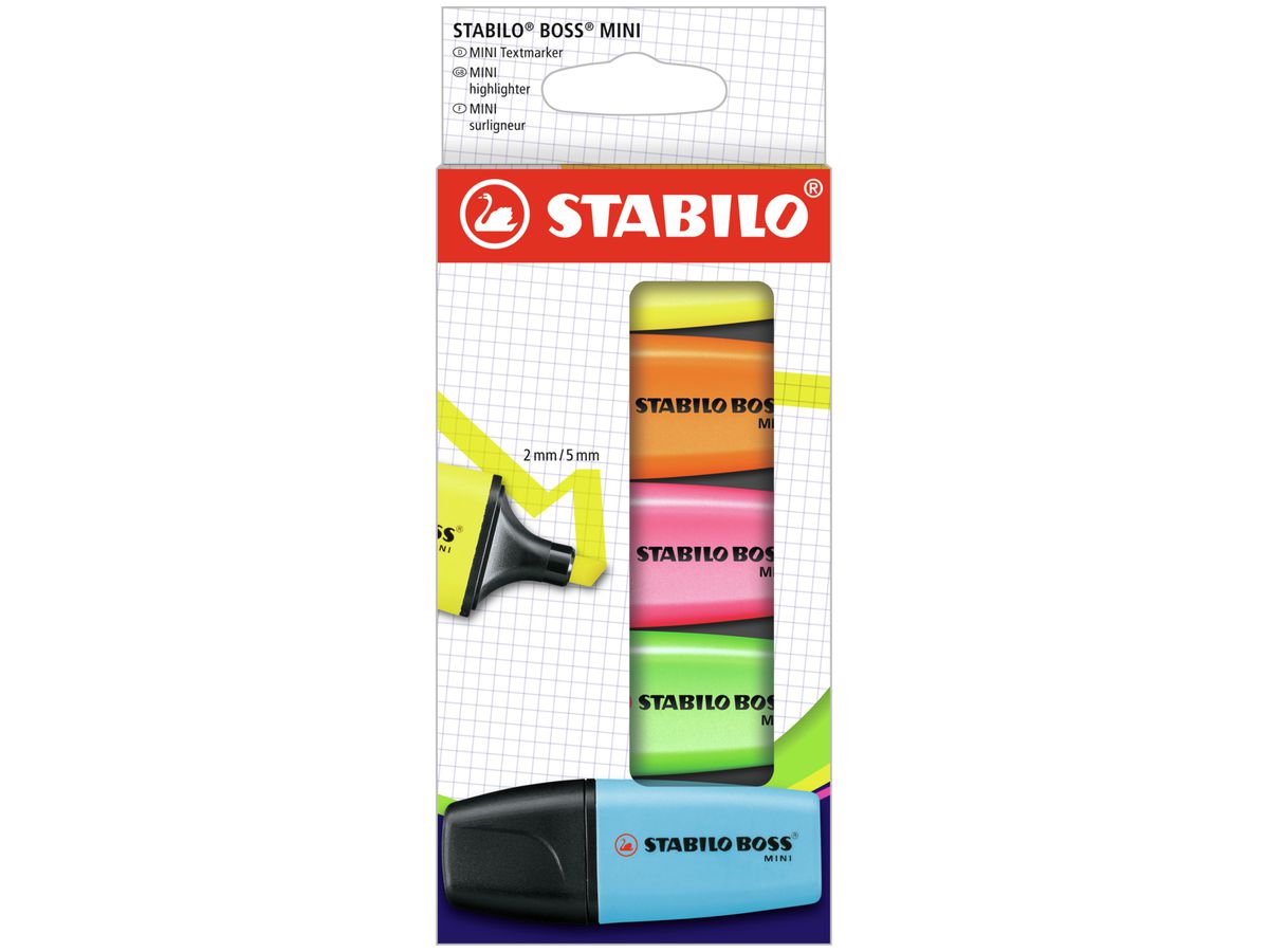 STABILO BOSS MINIpop 07/5-2-01 5 couleurs ass. (4006381583077)