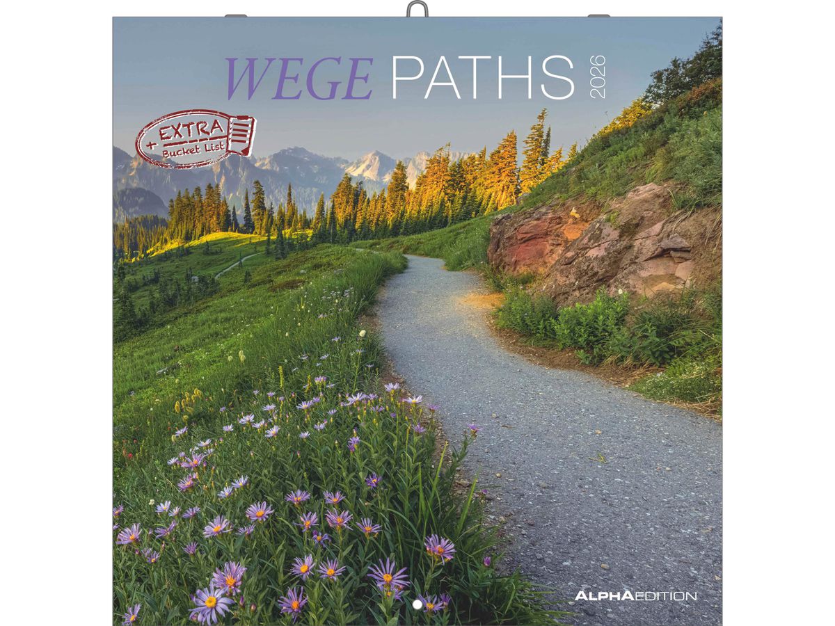 ALPHA EDITION Bildkalender 2026 160325 Wege ML 30x30cm (4069095003255)
