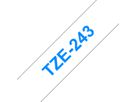 PTOUCH Ruban, laminé bleu/blanc TZe-243 PT-2450DX 18 mm (4977766685382)