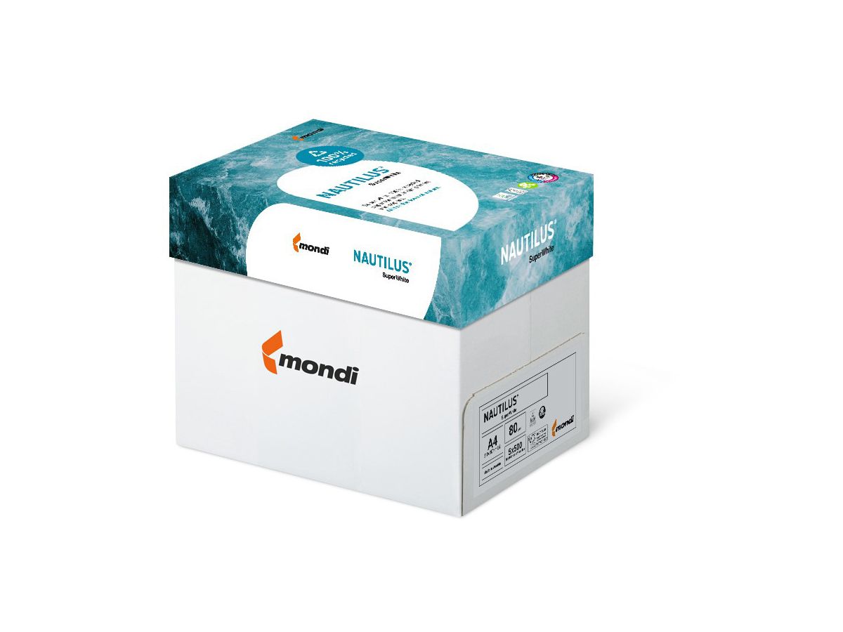 NAUTILUS SUPER WHITE Papier à copier A4 88020366 80g, recycling 500 feuilles (9003974433196)