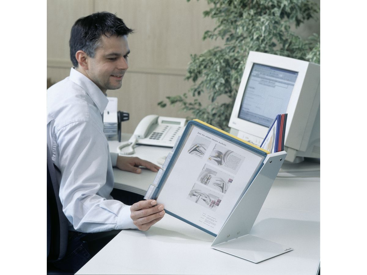 DURABLE Sistema d.present.VARIO Table 557000 colorato, di 10 pannelli A4 (4005546502588)