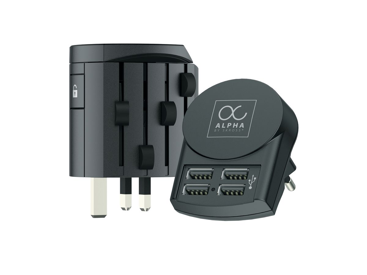 SKROSS World Adapter Premium Series 1.104102 Alpha Europe USB Charger 4A (7640166327295)
