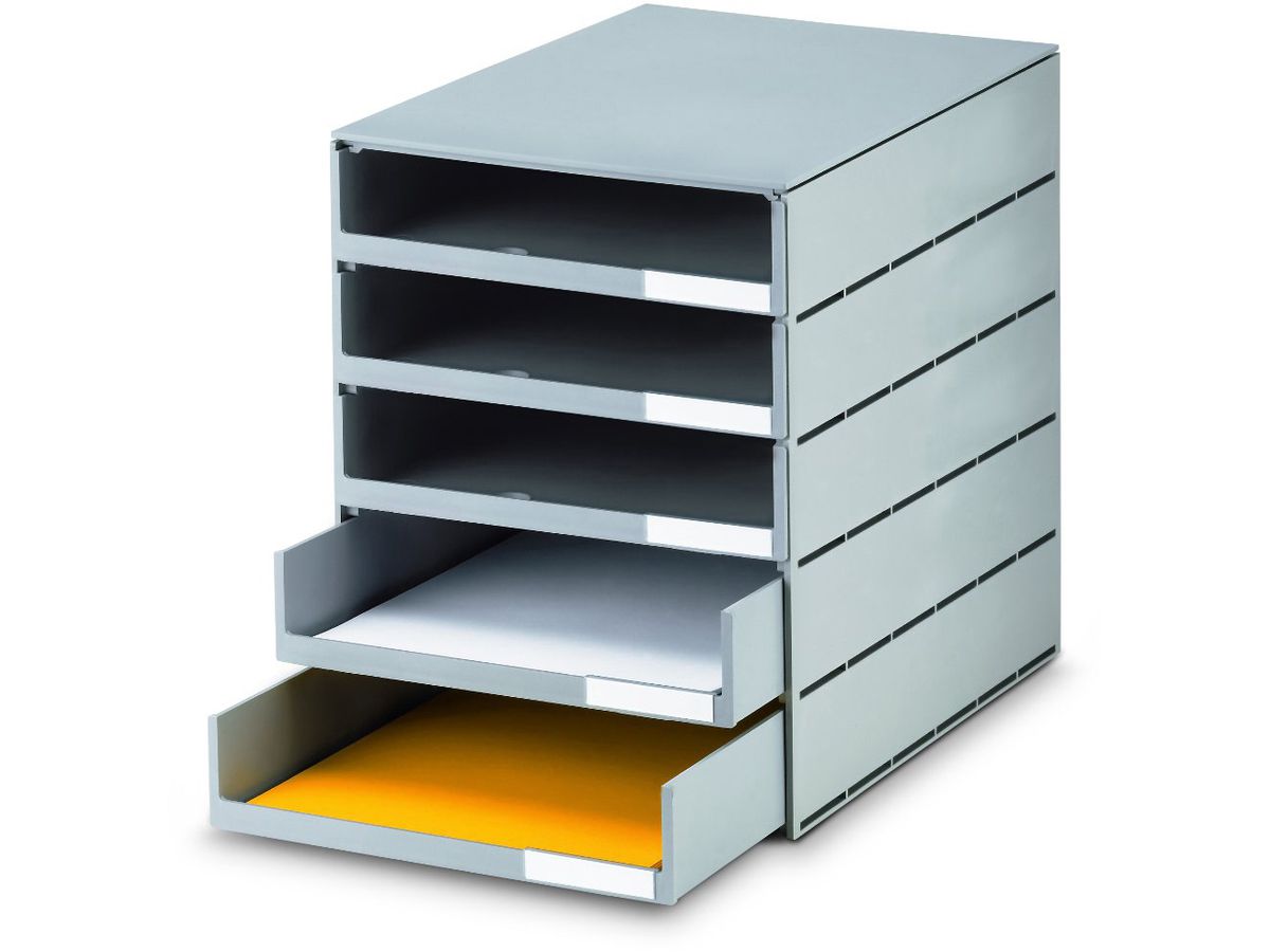 STYRO Scatola cass. styroval öko 14-8001.85 grigio/grigio 5 cass. aperto (7612176089135)