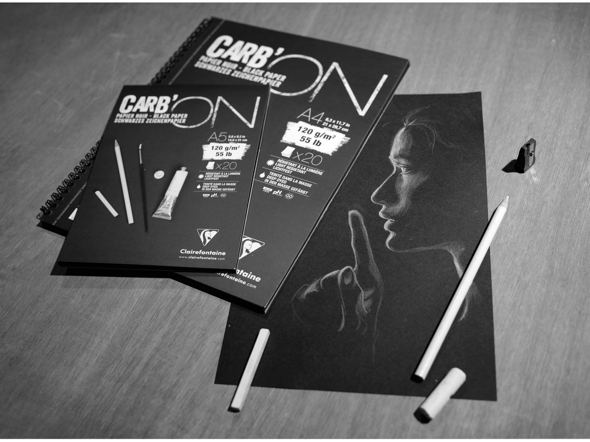 CLAIREFONTAINE Cary'On A4 975039C Nero 20 fogli (3329689750394)