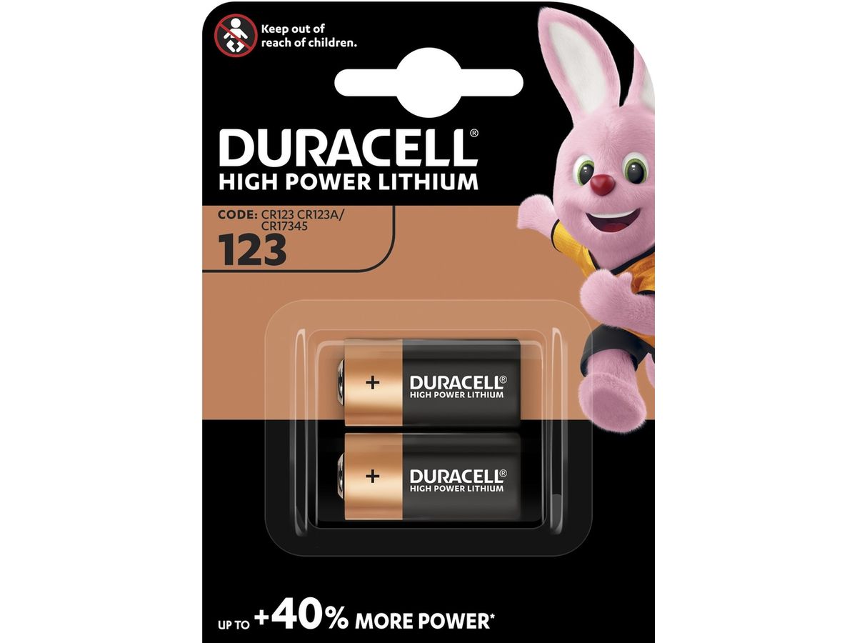 DURACELL Photobatterie Specialty Ultra CR123 B2 DL123A, CR123A, 3V 2 Stück (5000394020320)