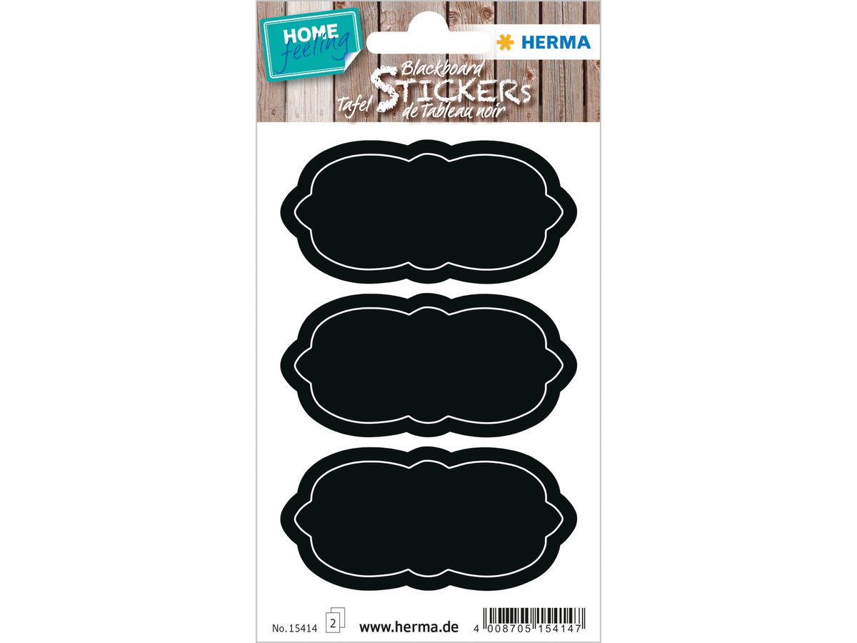 HERMA Sticker Home nube 15414 nero 6 pezzi/2 fogli (4008705154147)