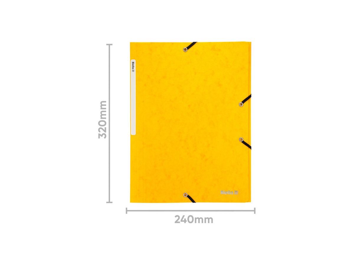 BIELLA Cartella con elastico A4 17840120U giallo, 355gm2 200 fg. (7611365322169)