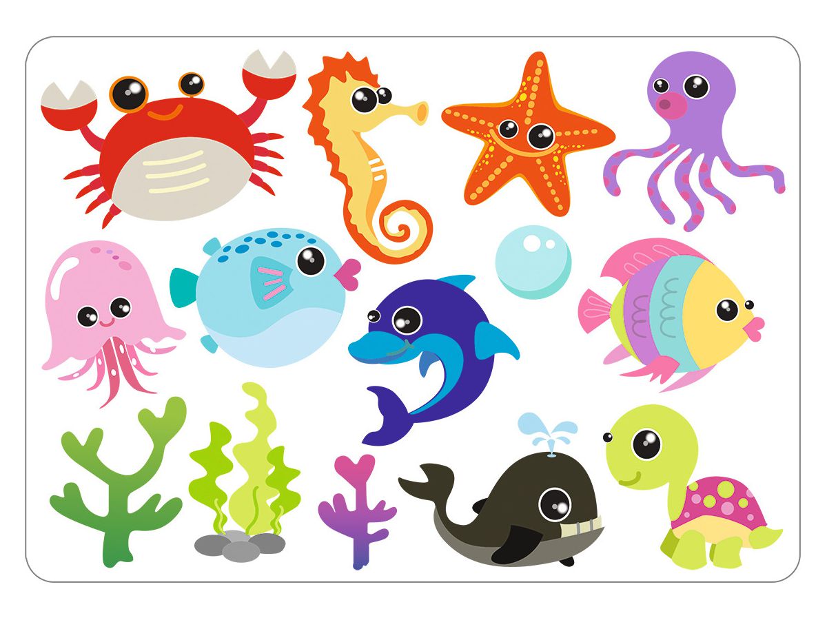 URSUS Chablon Set 3 Animals 44100003 26.8x18.9x0.2cm 6 pcs. (4008525238959)