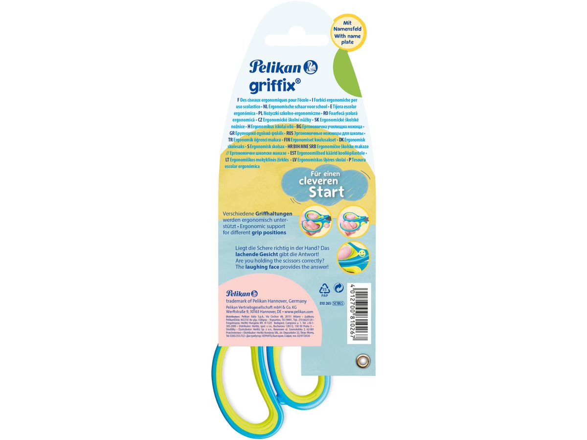 PELIKAN Scissors Griffix 810265 fresh blue, i mancini (4012700810267)