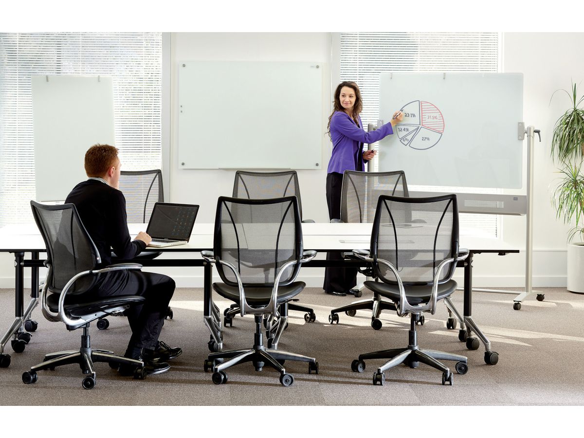 NOBO Diamond Glass Whiteboard 1903943 bianco, mobile 900x1200mm (5028252419598)