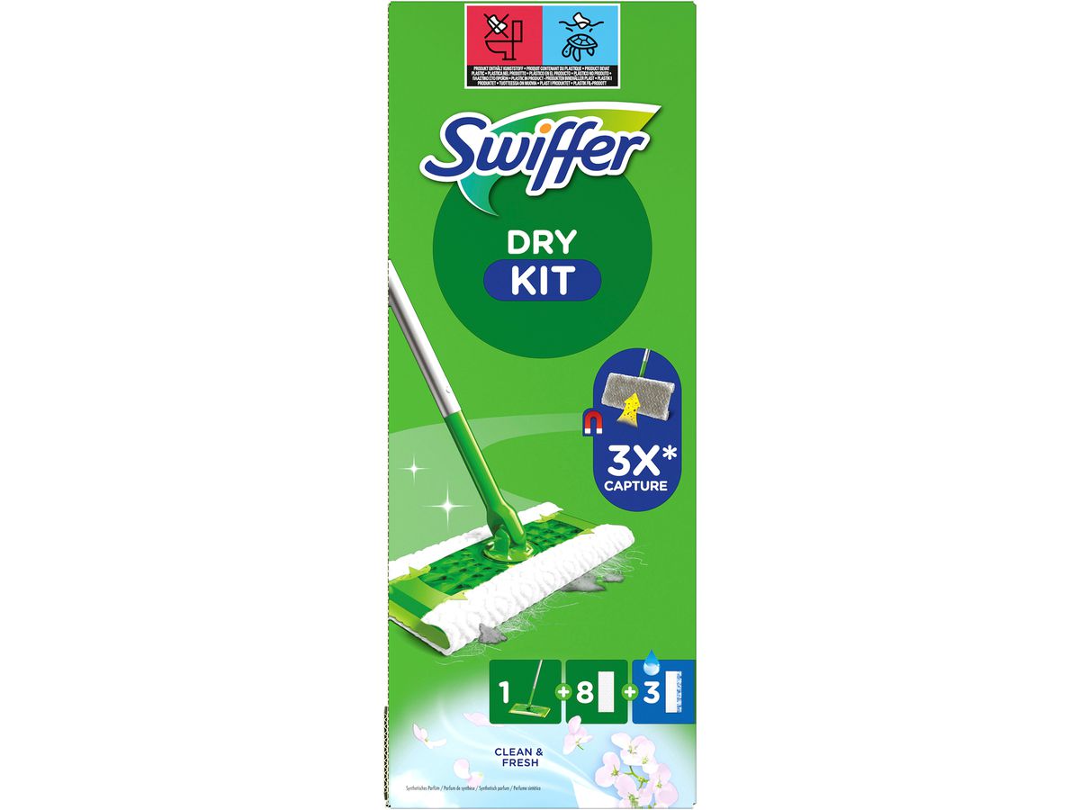 SWIFFER Starter set catturapolvere 972087 8 panni asciutti+ 3 salviette (8700216656054)