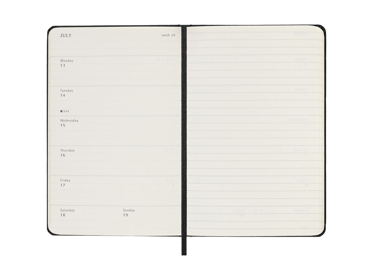 MOLESKINE Agenda Classic Pocket 2026 DHB12WN2Y26 1S/1P nero HC 9x14cm (8056999274757)