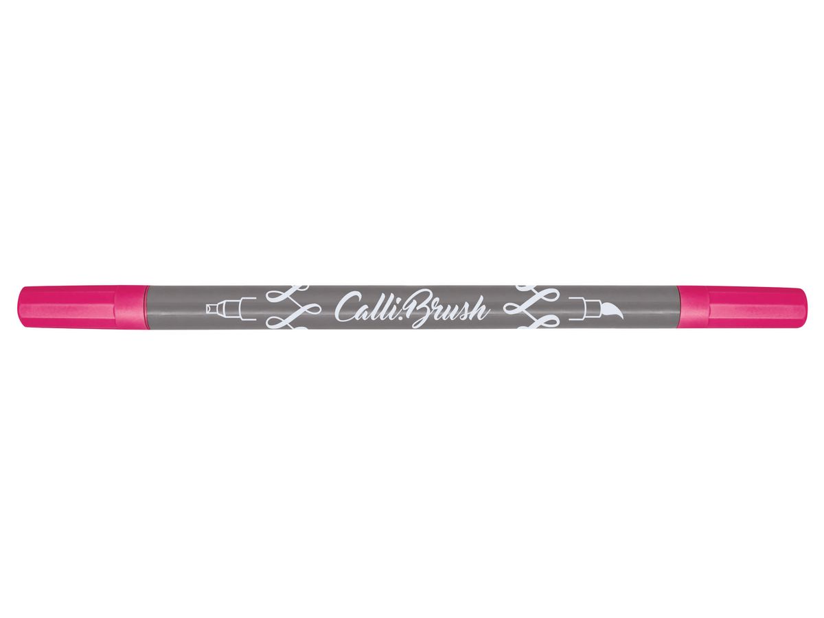 ONLINE Callibrush Pen Double Tip 2mm 19056/6 Fluo Pink (4014421190567)