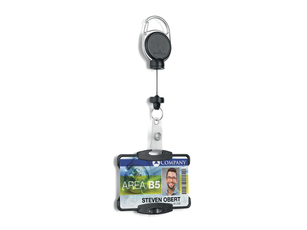 DURABLE Badge Holder Jojo EX.STRONG 868901 54x87mm, nero (4005546999579)