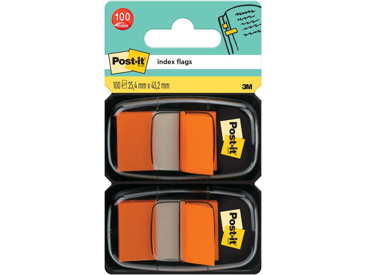 POST-IT Index 2-set 25,4x43,2mm 680-O2 arancione 2x50 pz. (0051141920566)