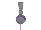 JLAB JBuddies Studio Kids On-Ear IEUHJKSTUDIORGRYPRP6 Wired, Grey/Purple (0812887015431)