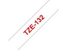 PTOUCH Ruban, laminé rouge/transp. TZe-132 PT-1280VP 12 mm (4977766684842)