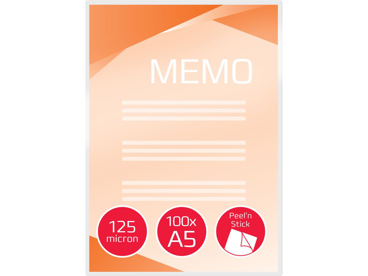 GBC Pochettes à plastifier A5 3747244 brillant, 125my 100 pcs. (0033816067400)