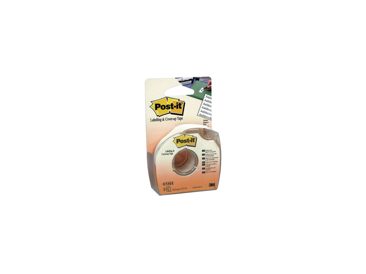 POST-IT Tape 25mmx17.7m 658H bianco con roller (0021200729485)
