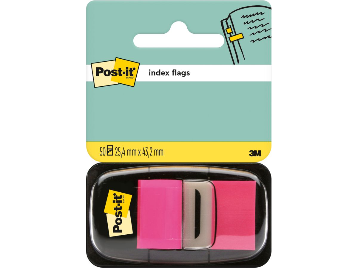 POST-IT Index Tabs 25,4x43,2mm 680-21 pink/50 Tabs (0021200707582)