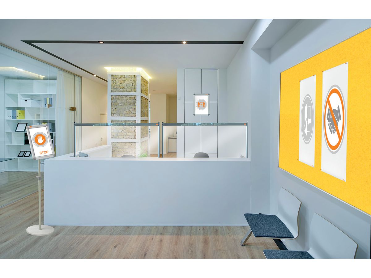 NOBO Infoständer A4 1902383 350x70x1010mm (5028252249225)