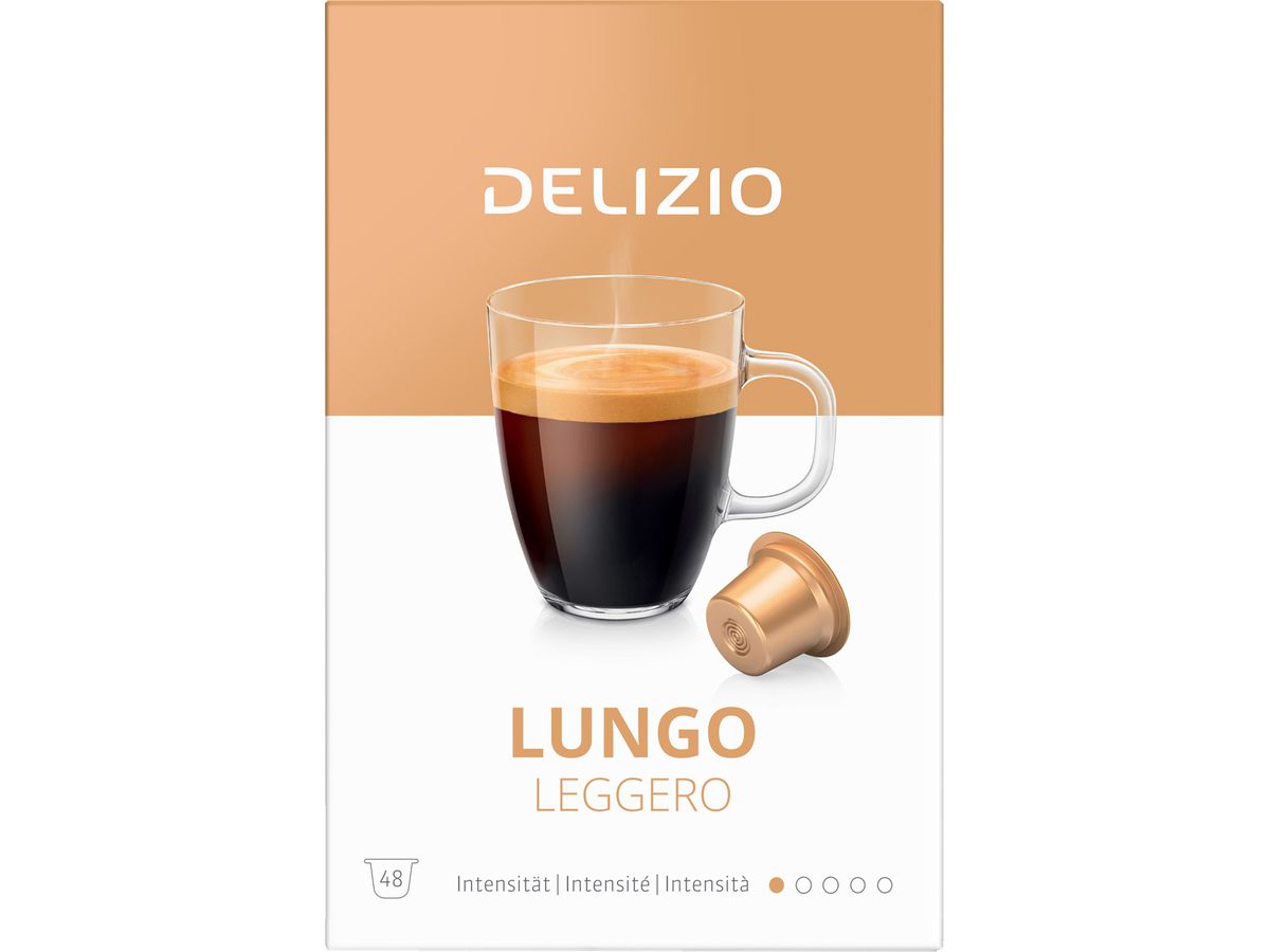 DELIZIO Kaffeekapsel 10170588 Lungo Leggero 48 Kapseln (7617014148630)