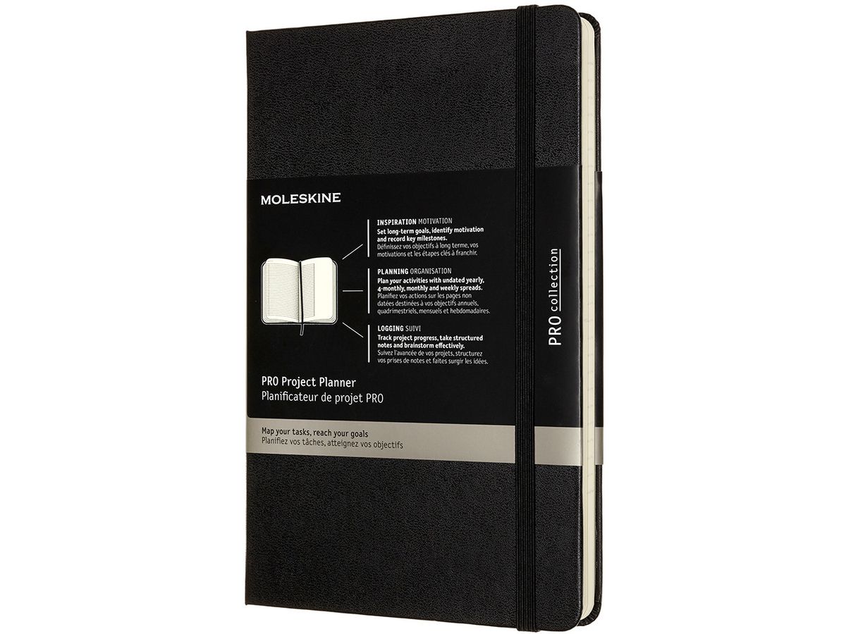 MOLESKINE Pro Project-Planner HC L/A5 851366 noir,288 p. (8056420851366)