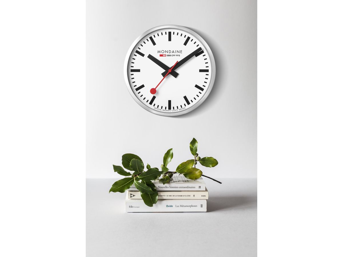 MONDAINE Horloge murale 400mm A995.16SBB blanc/noir (7611382498199)