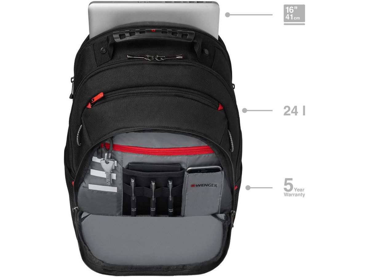 WENGER Legacy Carry-On 39L 600631 black/red (7613329007891)
