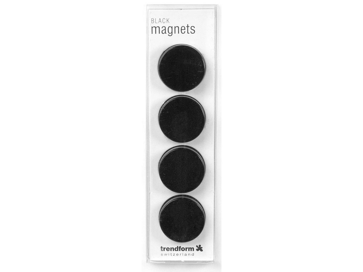 TRENDFORM Magnete Black TF2737 23mm, schwarz, 4er Set (7640161866355)