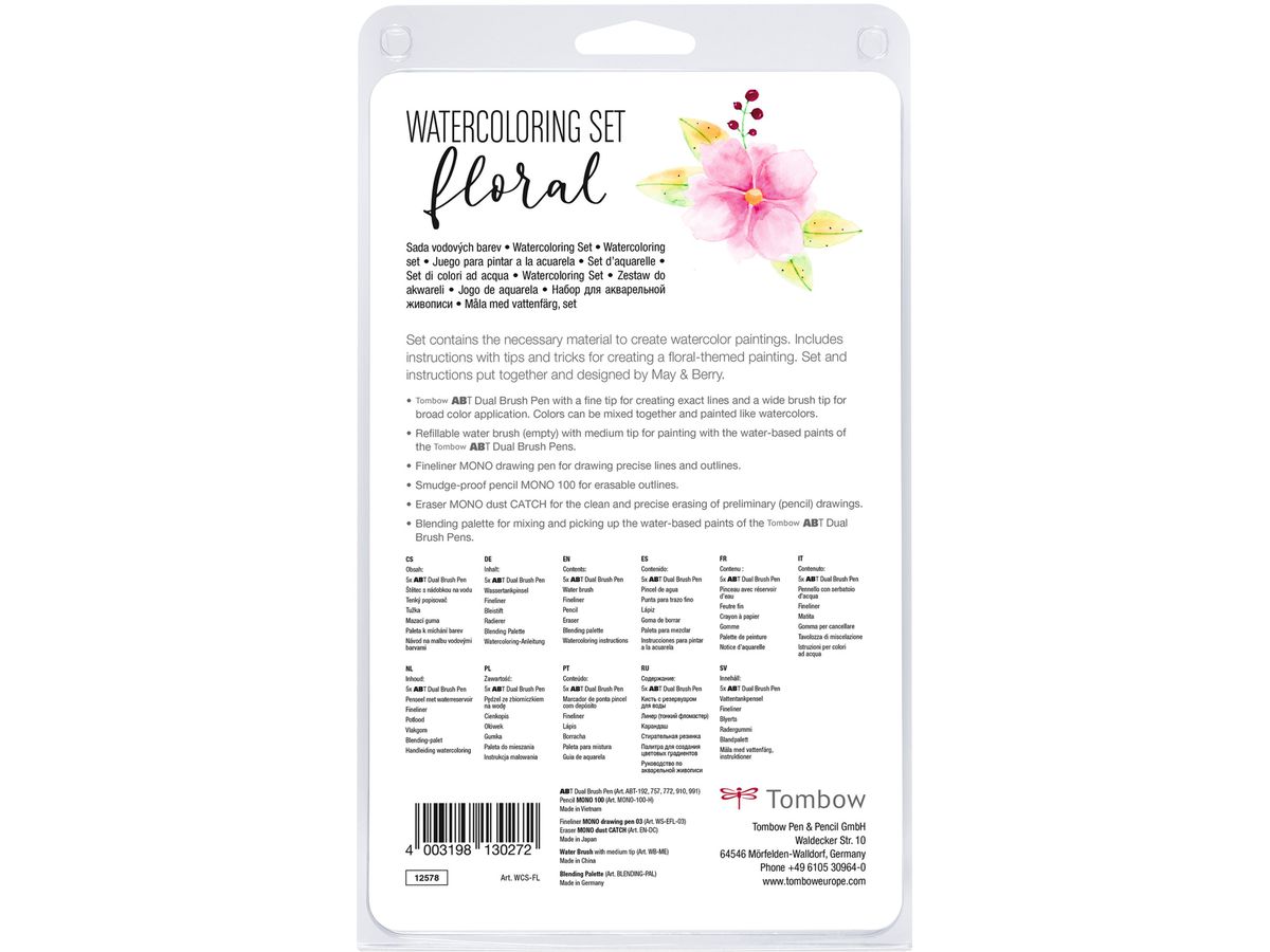 TOMBOW Watercolor Set WCS-FL Floral 10-tlg. (4003198130272)