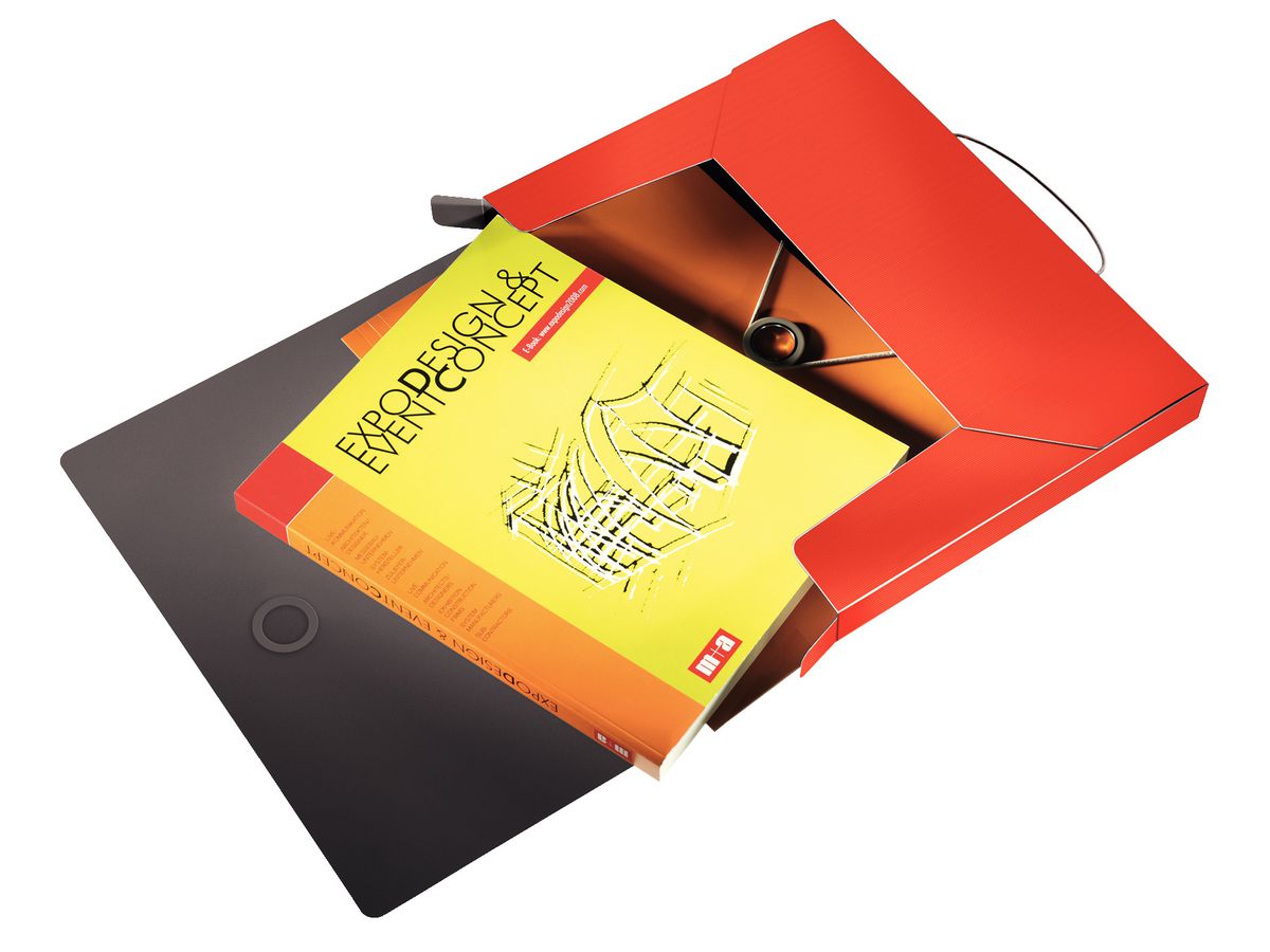 LEITZ Box Solid PP A4 45681020 rosso chiaro (4002432114887)